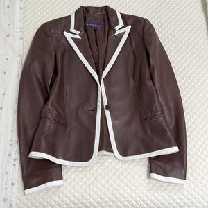 Ralph Lauren purple label leather jacket
